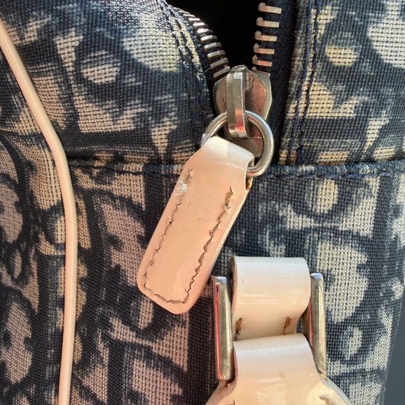 Christian Dior Trotter Shoulder Bag Blue and White Monogram Canvas - Picture 9 of 15